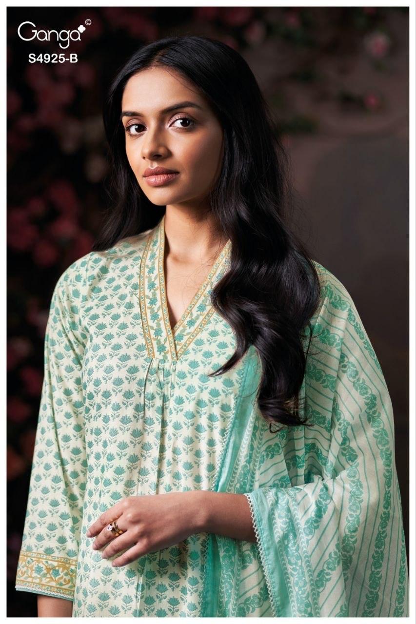 Dhrisha S4925 Ganga Cotton Pant Style Suits Supplier India