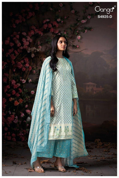 Dhrisha S4925 Ganga Cotton Pant Style Suits Supplier India