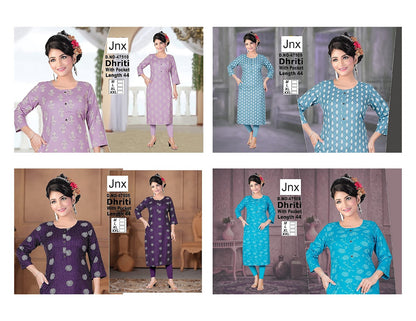 Dhriti 191125 Jnx Straight Cut Kurtis Exporter Gujarat