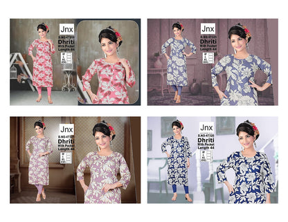 Dhriti 191125 Jnx Straight Cut Kurtis Exporter Gujarat