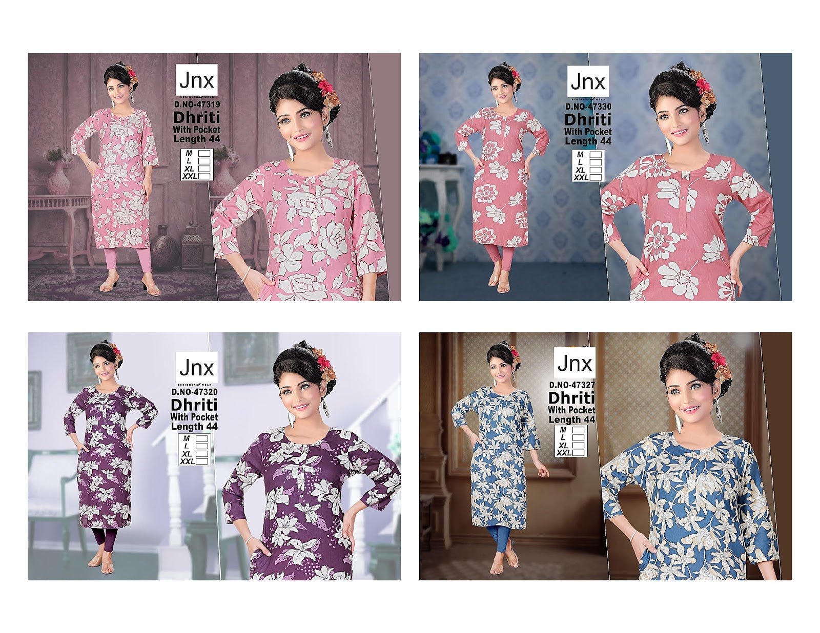 Dhriti 191125 Jnx Straight Cut Kurtis Exporter Gujarat
