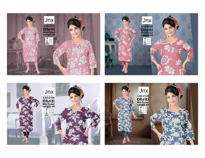 Dhriti 191125 Jnx Straight Cut Kurtis Exporter Gujarat