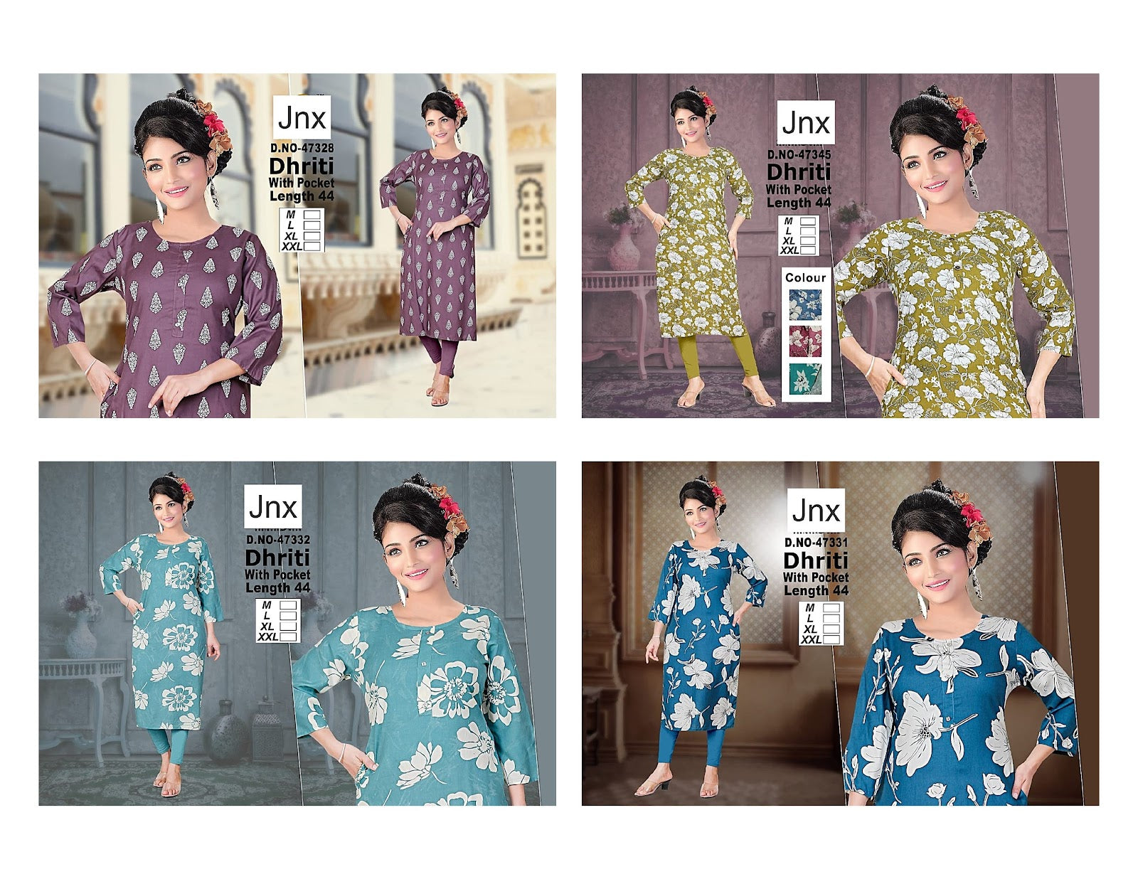 Dhriti 191125 Jnx Straight Cut Kurtis Exporter Gujarat