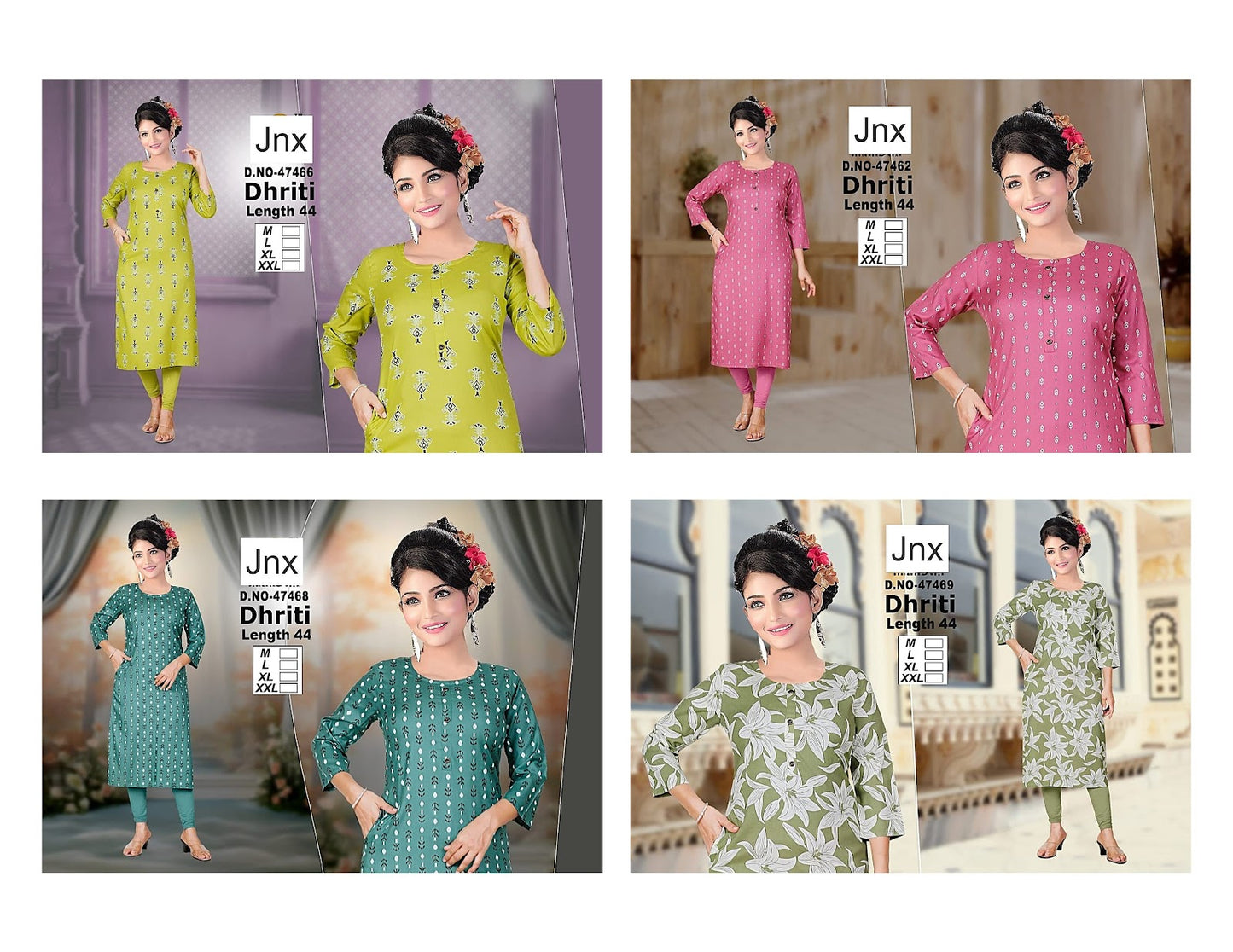 Dhriti 191125 Jnx Straight Cut Kurtis Exporter Gujarat