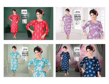 Dhriti 191125 Jnx Straight Cut Kurtis Exporter Gujarat