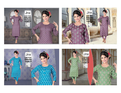 Dhriti 191125 Jnx Straight Cut Kurtis Exporter Gujarat