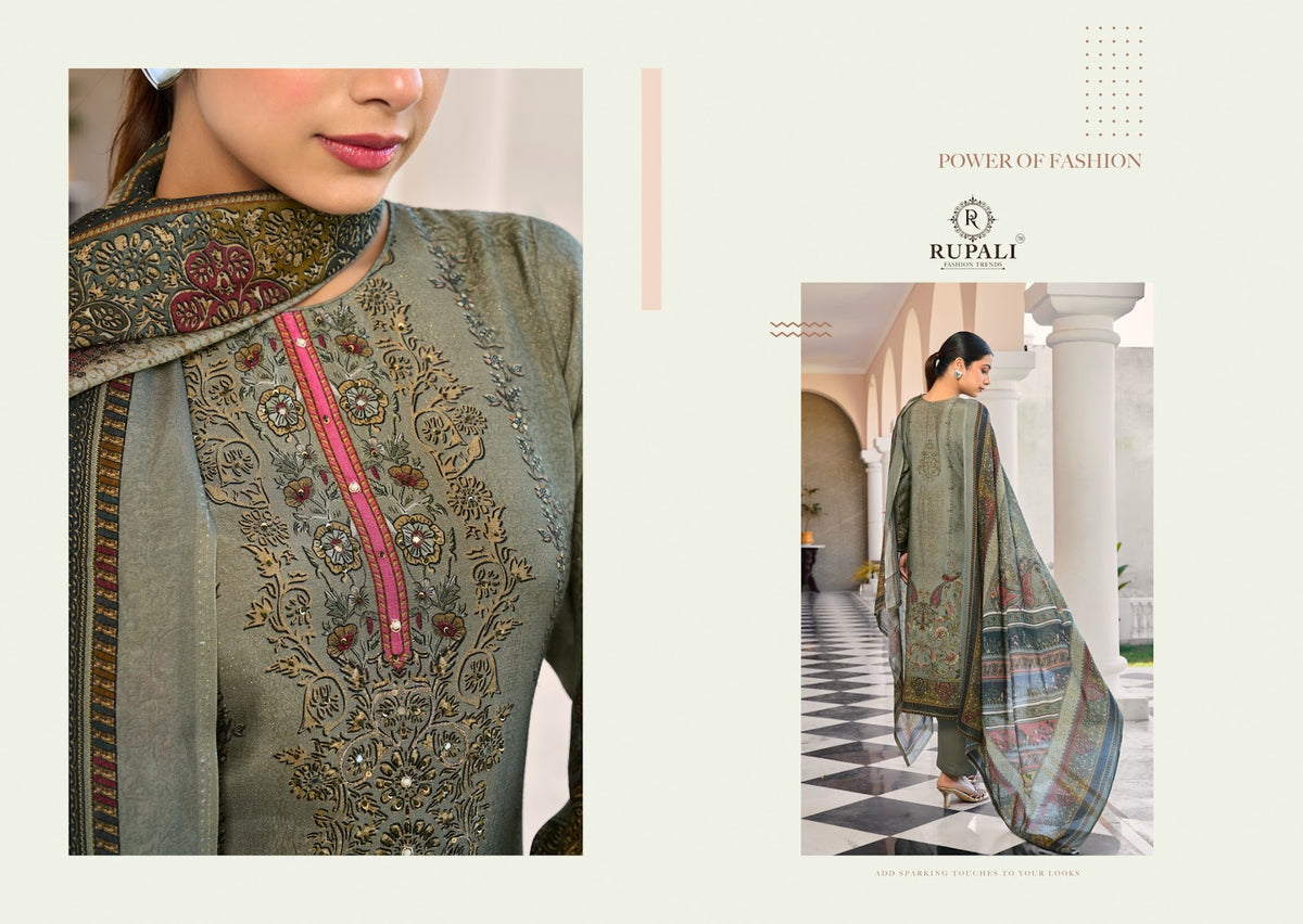 Dhriti Vol 2 Rupali Viscose Pashmina Suits Wholesaler Ahmedabad