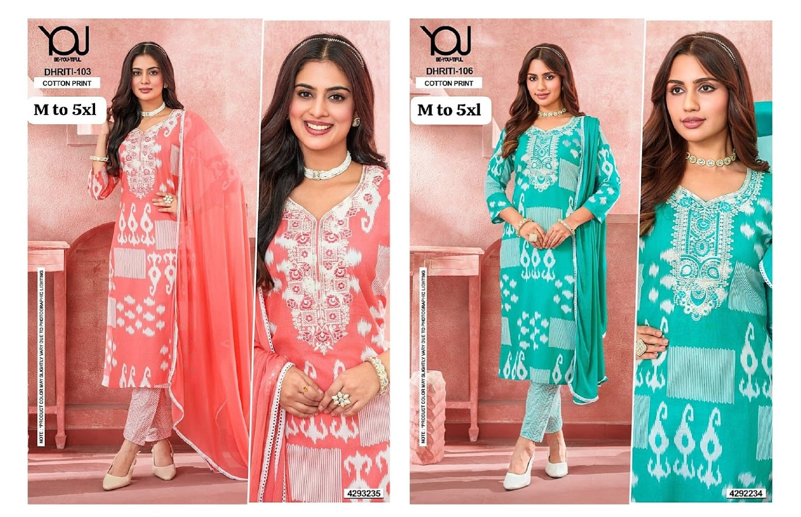 Dhriti You Readymade Cotton Pant Suits Wholesale Price