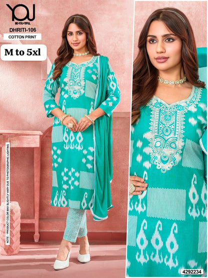 Dhriti You Readymade Cotton Pant Suits Wholesale Price