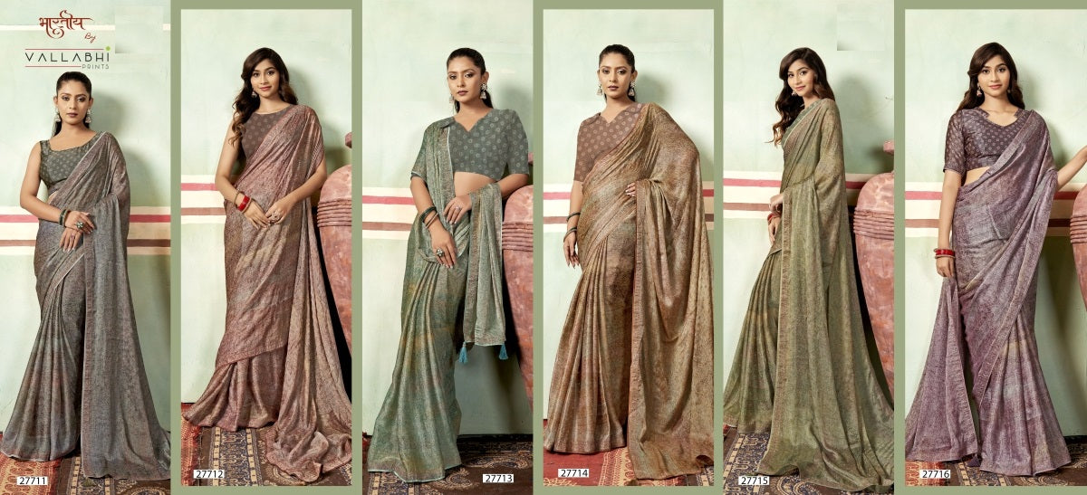 Dhruvita Vallabhi Prints Brasso Sarees Wholesaler Ahmedabad