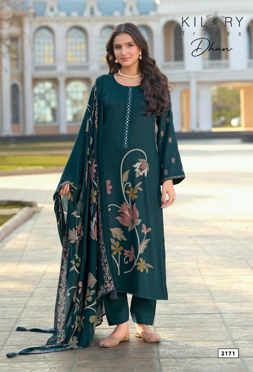 Dhun Kilory Gaji Silk Pant Style Suits Wholesale