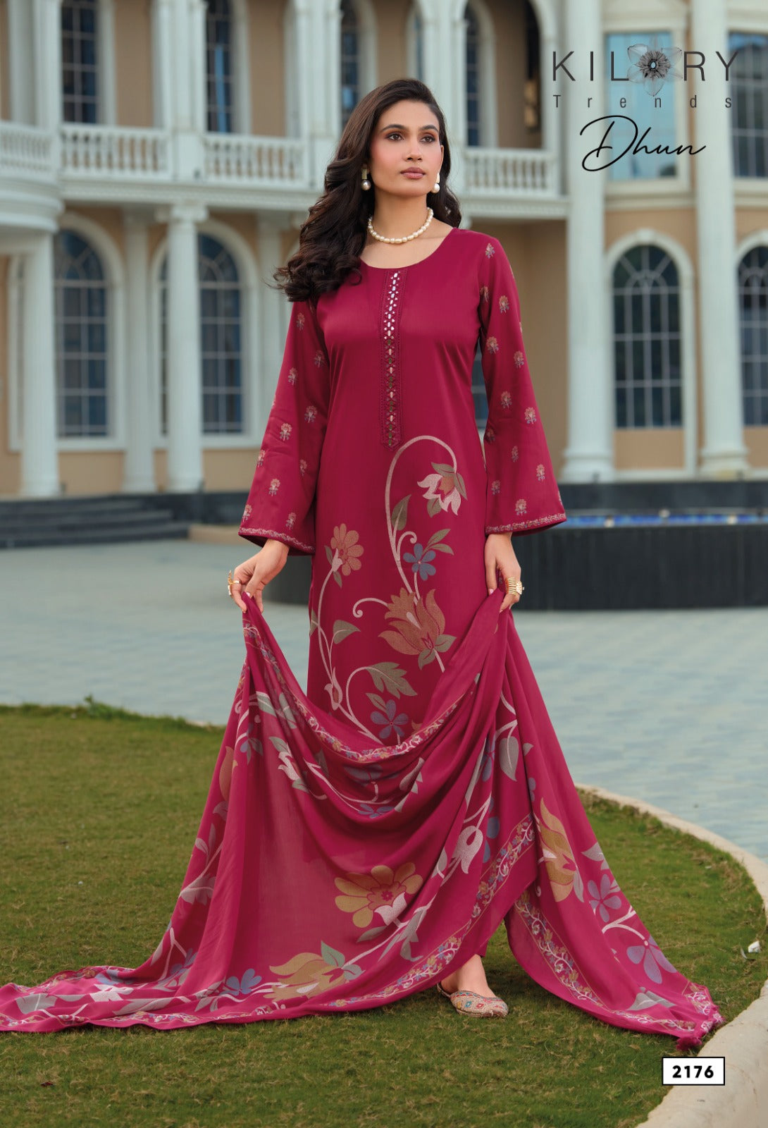 Dhun Kilory Gaji Silk Pant Style Suits Wholesale