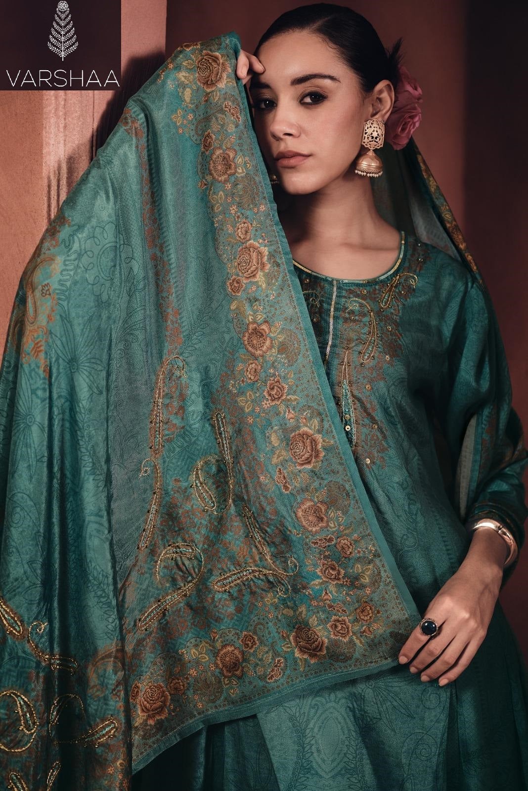 Dhun Varshaa Viscose Muslin Plazzo Style Suits Wholesale Price