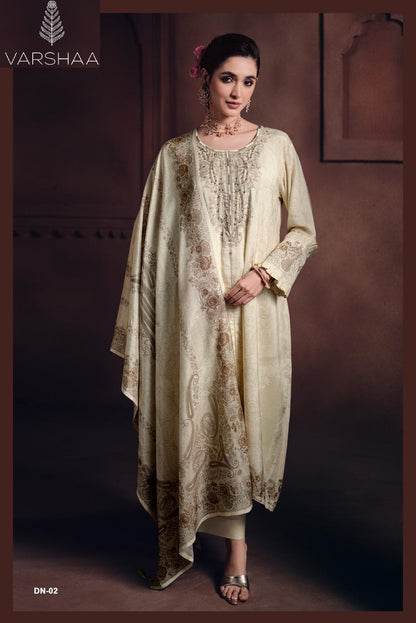 Dhun Varshaa Viscose Muslin Plazzo Style Suits Wholesale Price
