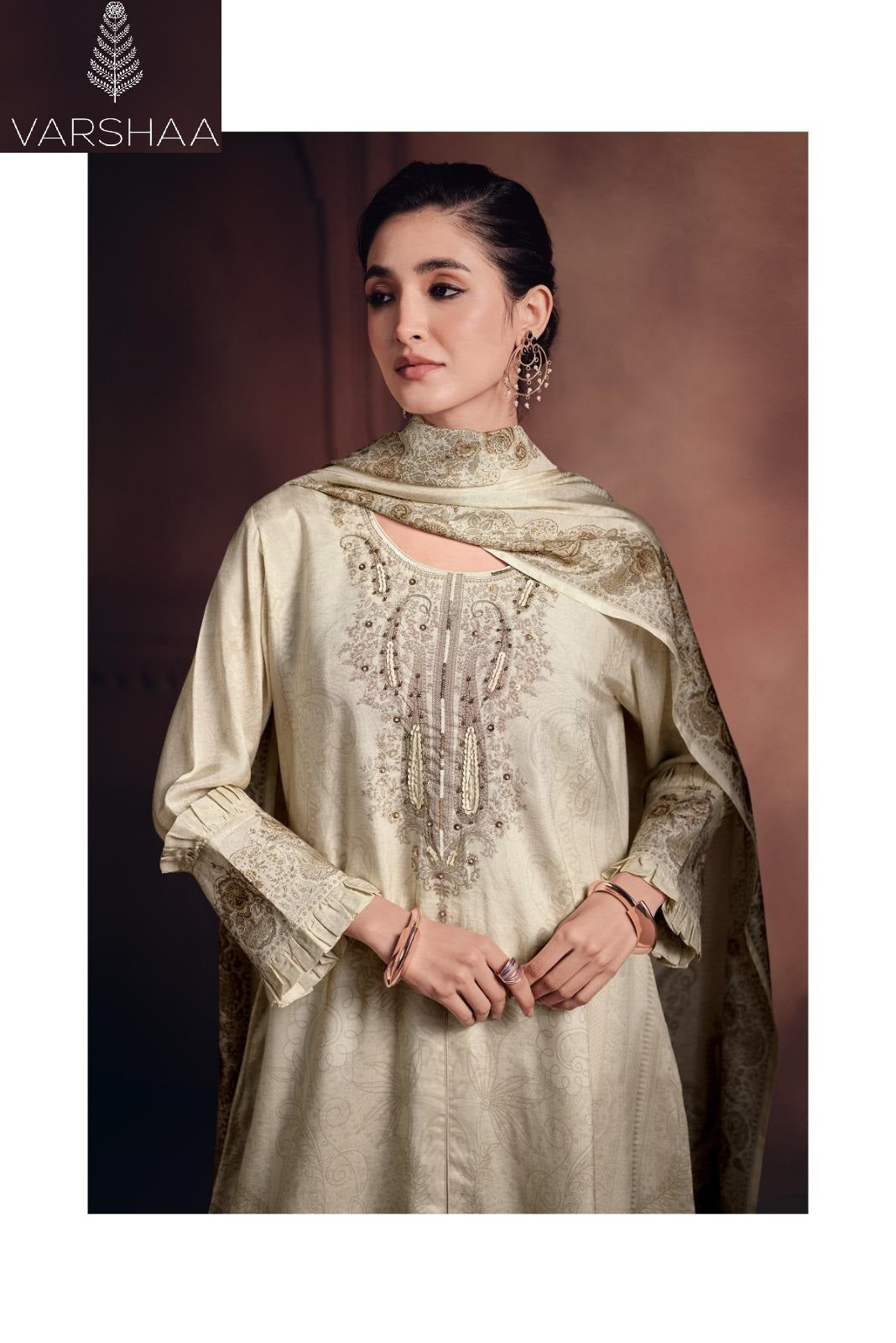 Dhun Varshaa Viscose Muslin Plazzo Style Suits Wholesale Price