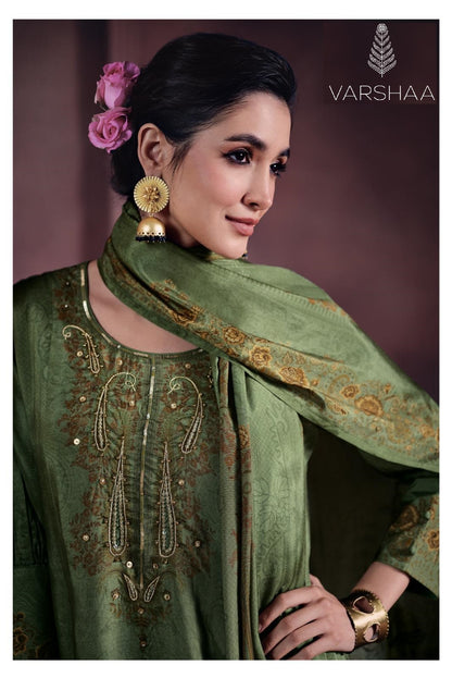 Dhun Varshaa Viscose Muslin Plazzo Style Suits Wholesale Price