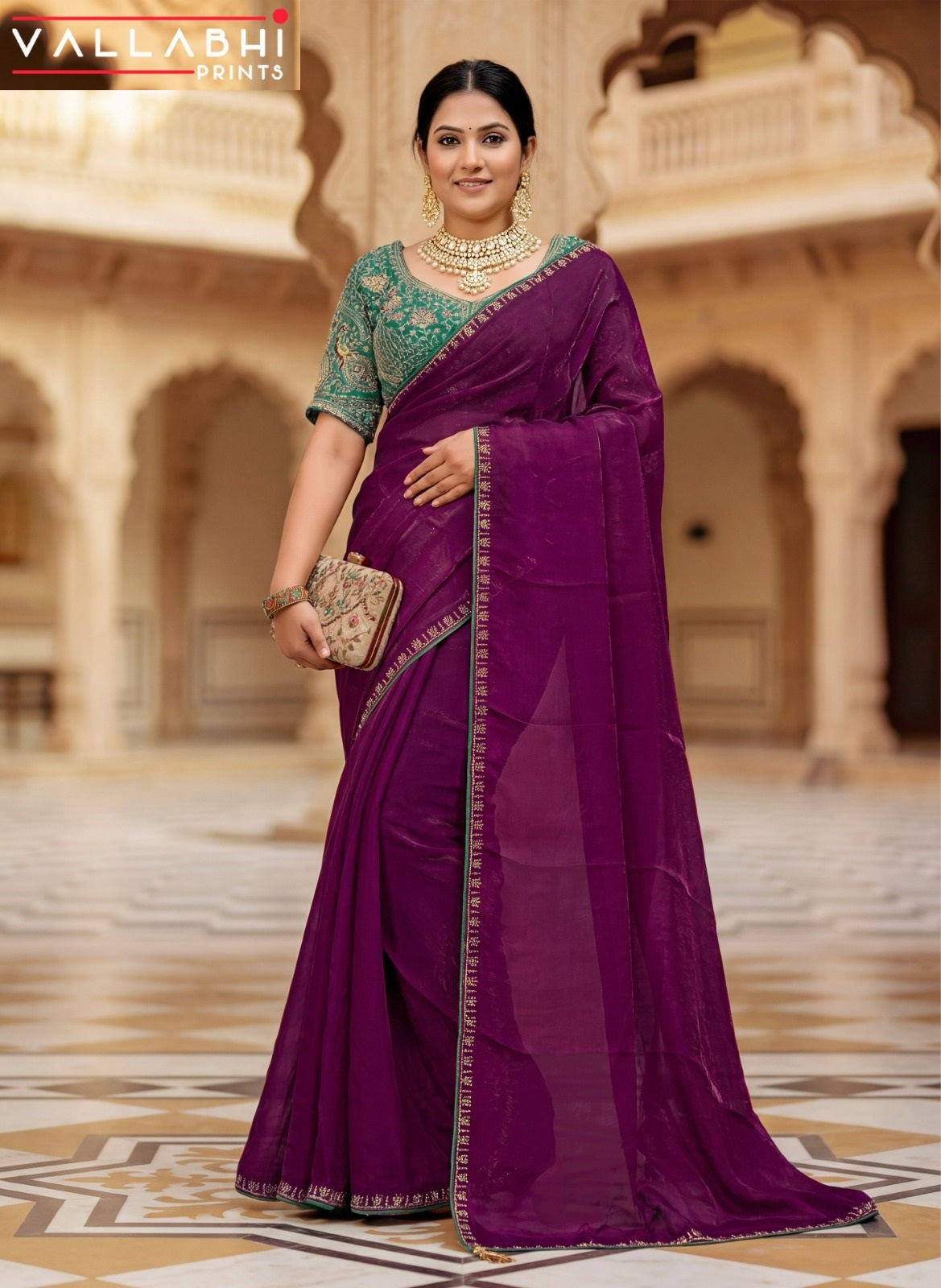 Dhupika Vallabhi Prints Satin Sarees Supplier India
