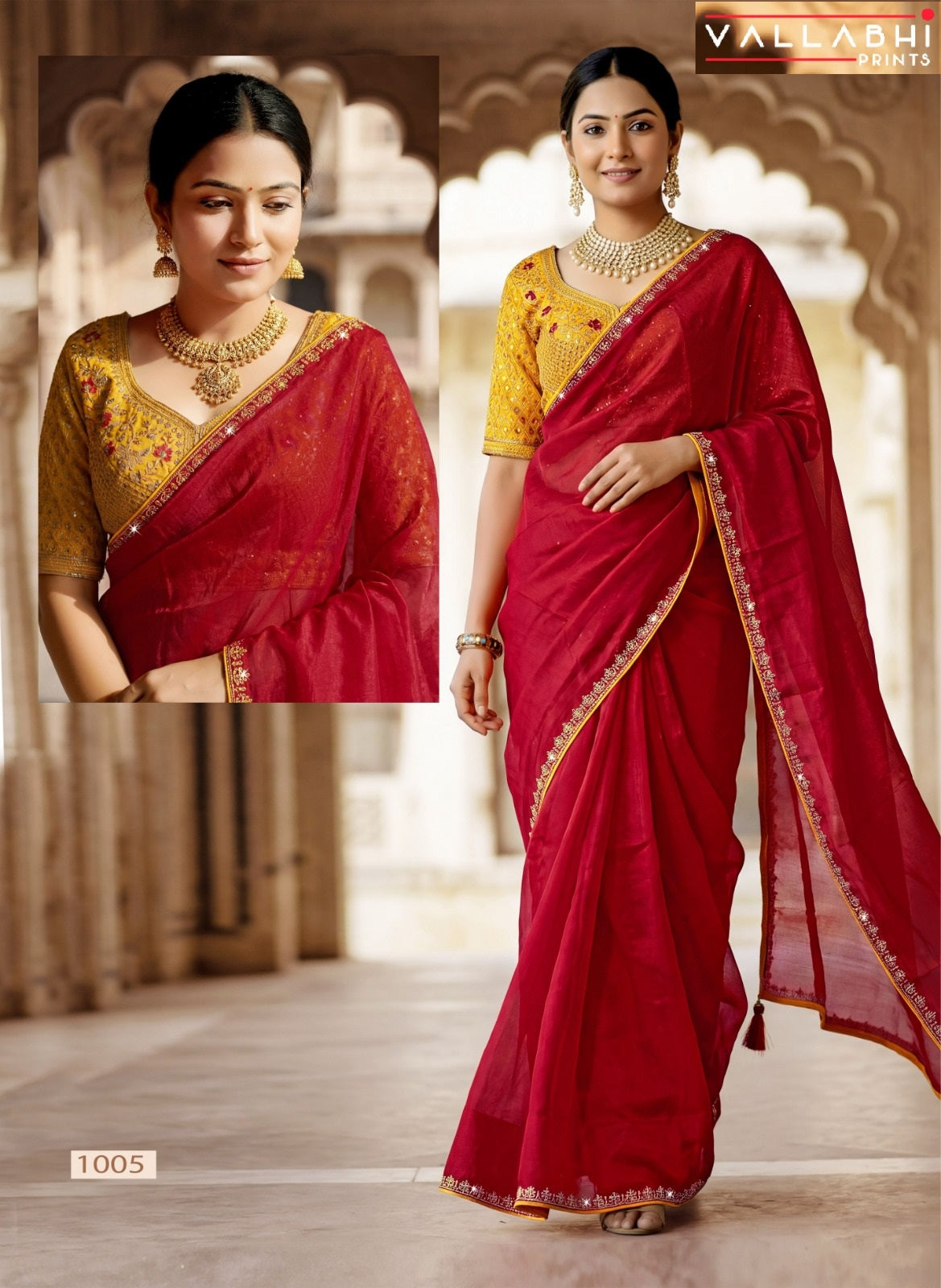 Dhupika Vallabhi Prints Satin Sarees Supplier India