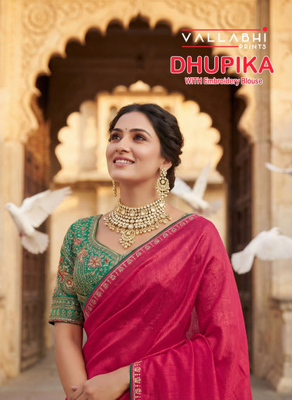 Dhupika Vallabhi Prints Satin Sarees Supplier India