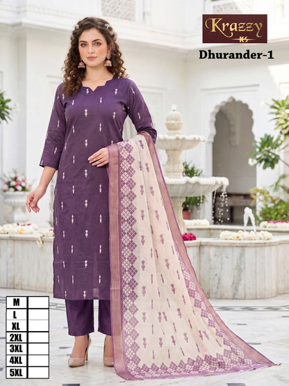 Dhurander Krazzy Kanha Raw Silk Readymade Pant Style Suits Wholesaler India