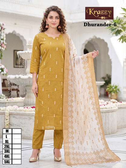 Dhurander Krazzy Kanha Raw Silk Readymade Pant Style Suits Wholesaler India