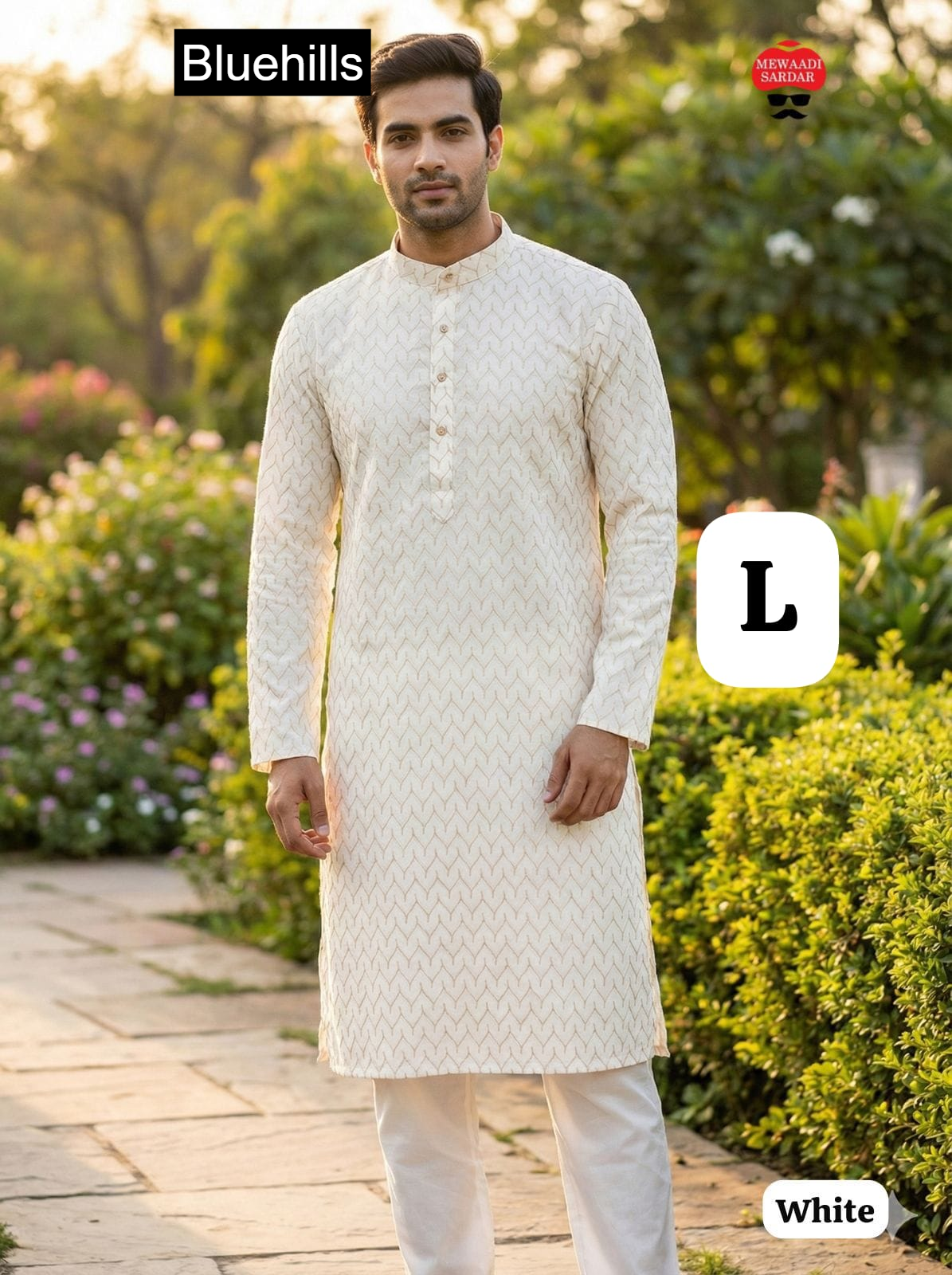 Dhurandhar Bluehills Silk Mens Kurta Pajama Wholesaler Gujarat