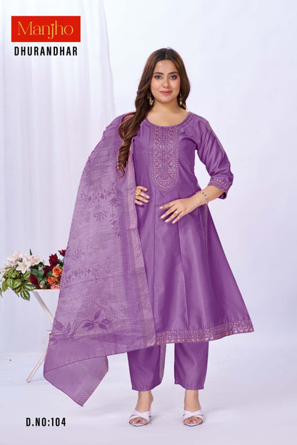 Dhurandhar Manjho Berlin Readymade Anarkali Suits Wholesaler India