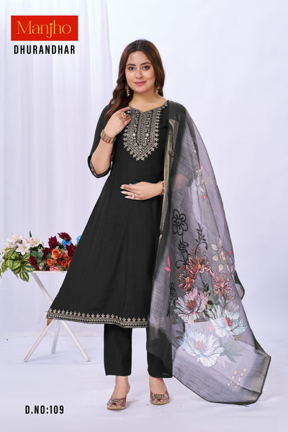Dhurandhar Manjho Berlin Readymade Anarkali Suits Wholesaler India