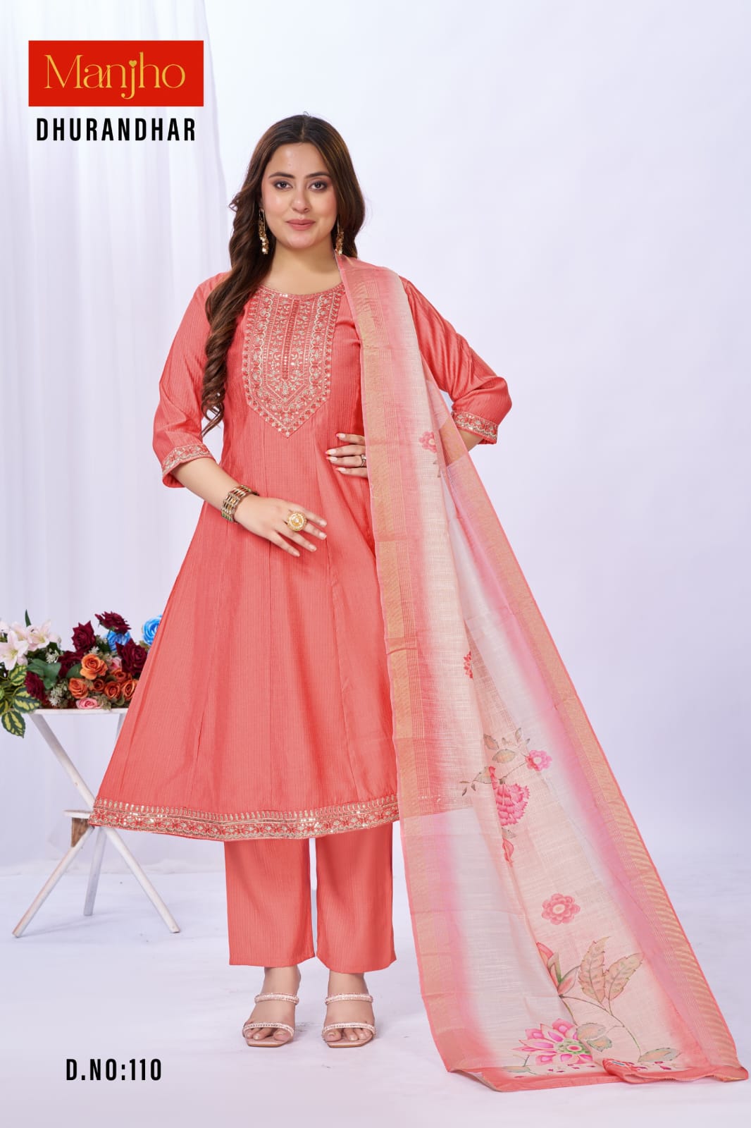 Dhurandhar Manjho Berlin Readymade Anarkali Suits Wholesaler India