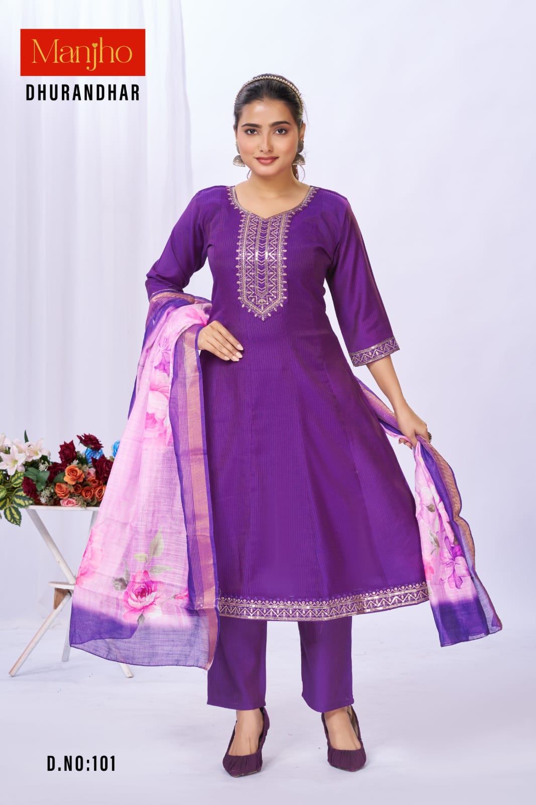 Dhurandhar Manjho Berlin Readymade Anarkali Suits Wholesaler India