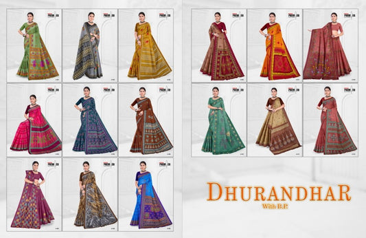 Dhurandhar Premier Cotton Sarees Manufacturer Gujarat