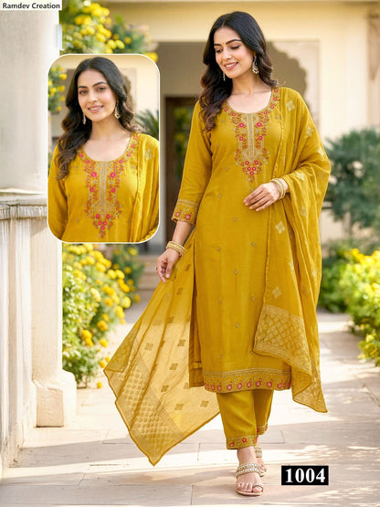 Dhurandhar Vol 1 Ramdev Creation Roman Readymade Pant Style Suits Exporter
