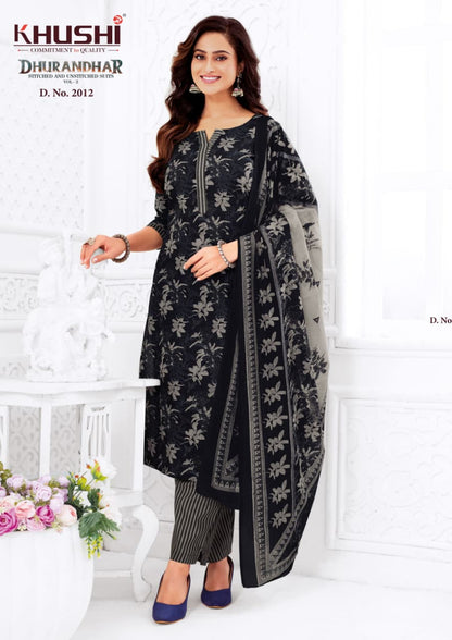 Dhurandhar Vol 2 Khushi Readymade Cotton Pant Suits Supplier Ahmedabad