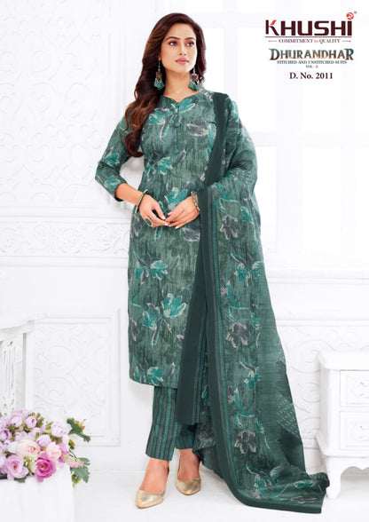 Dhurandhar Vol 2 Khushi Readymade Cotton Pant Suits Supplier Ahmedabad