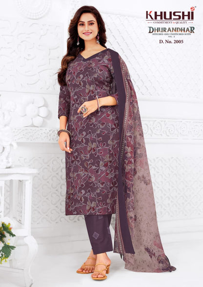Dhurandhar Vol 2 Khushi Readymade Cotton Pant Suits Supplier Ahmedabad