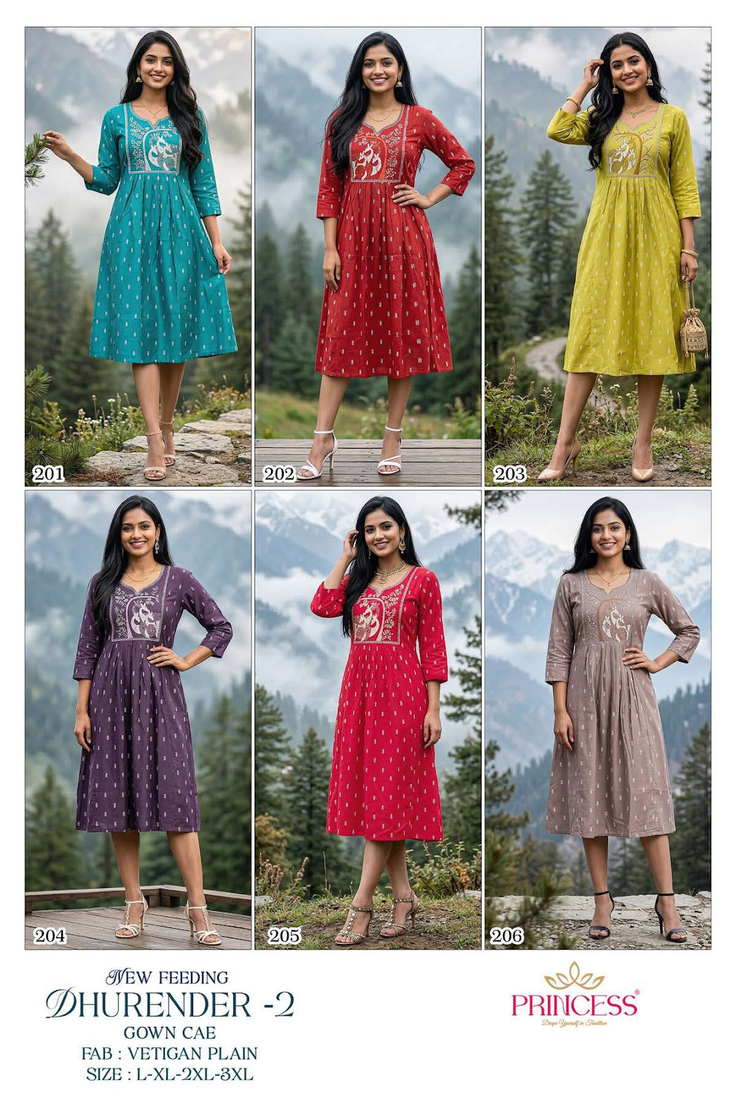 Dhurender 2 Princess Creation Vetican Feeding Kurtis Manufacturer