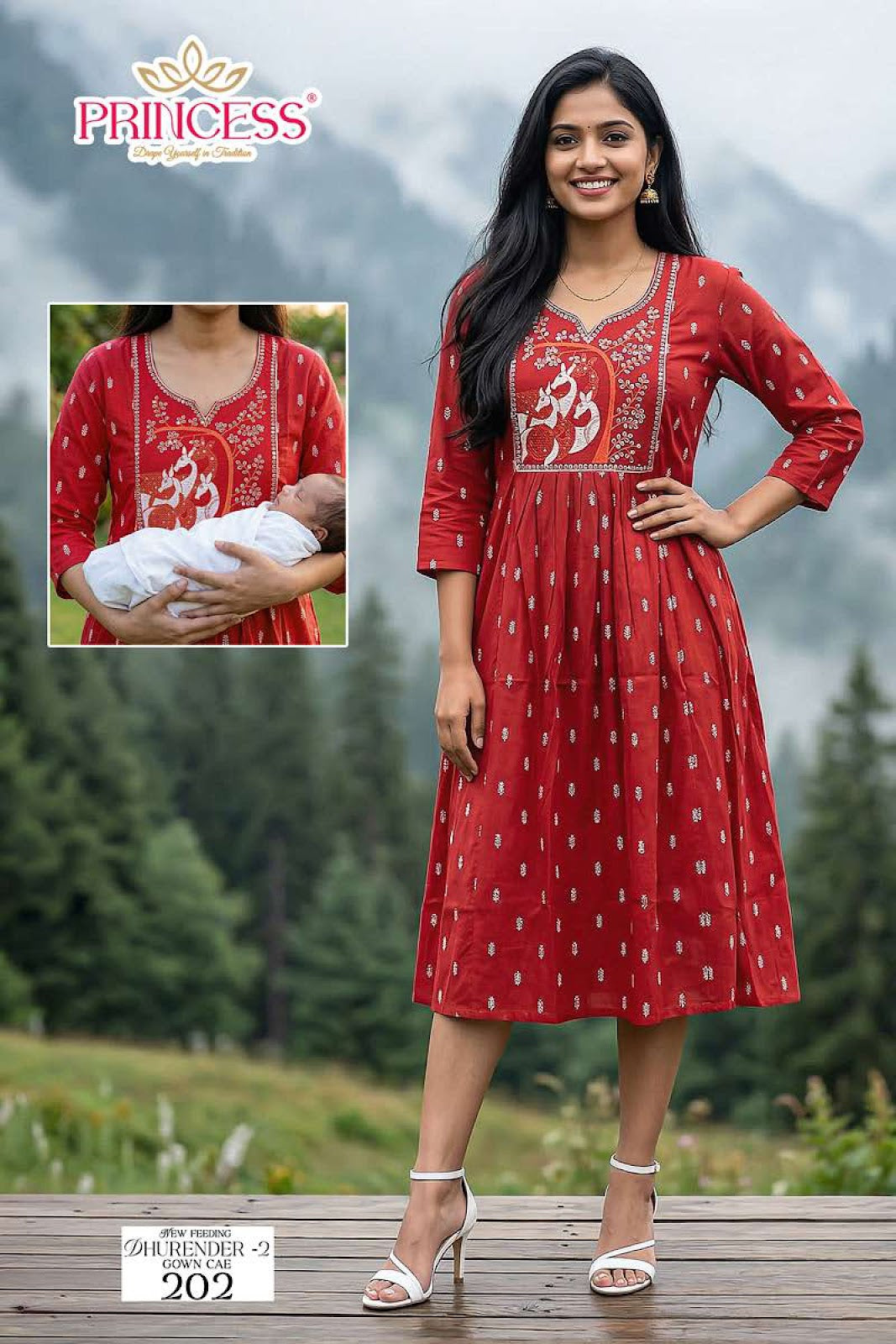 Dhurender 2 Princess Creation Vetican Feeding Kurtis Manufacturer