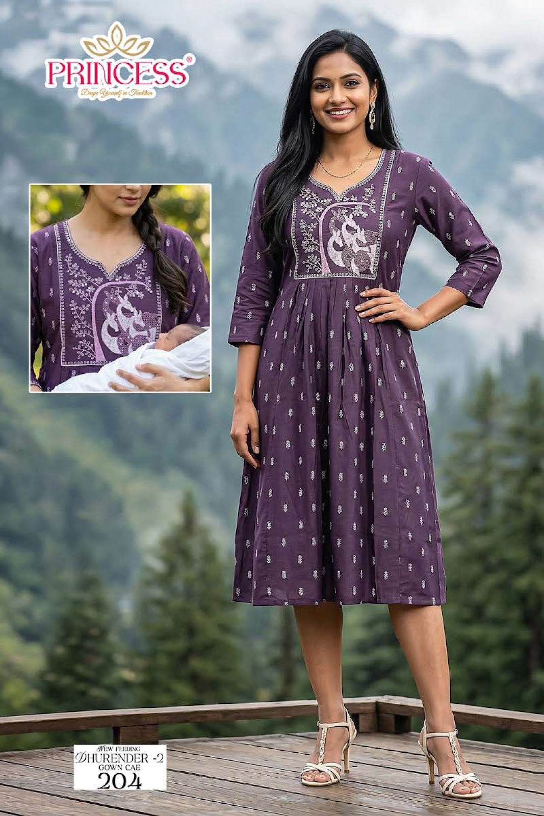 Dhurender 2 Princess Creation Vetican Feeding Kurtis Manufacturer