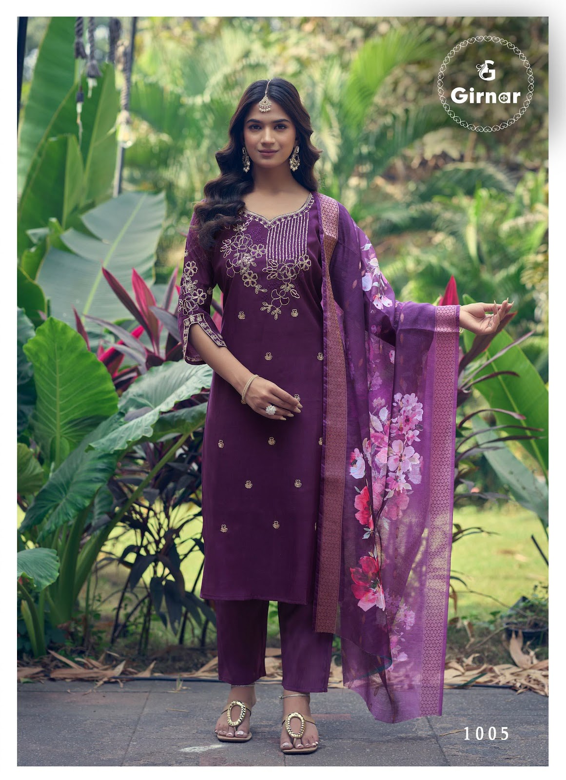 Dhvani Vol 1 Girnar Roman Silk Readymade Pant Style Suits Manufacturer Gujarat