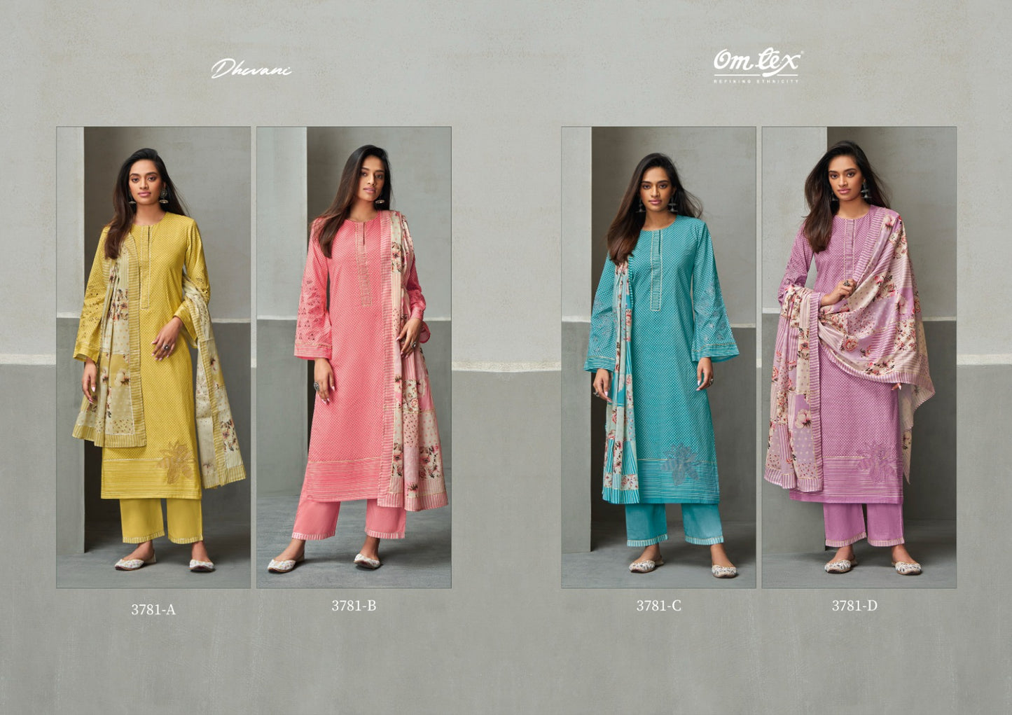 ध्वनि ओमटेक्स लॉन कॉटन पैंट स्टाइल सूट