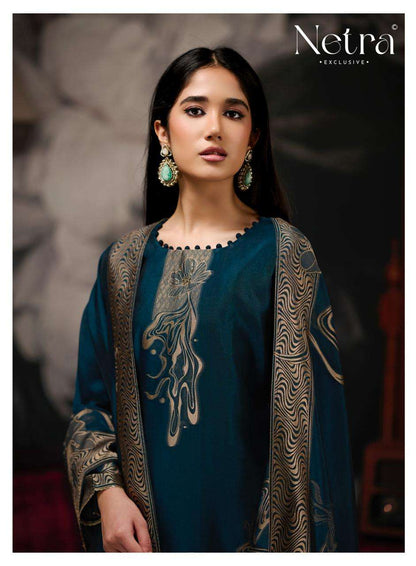 Dhwani Netra Woven Silk Pant Style Suits Wholesaler Gujarat