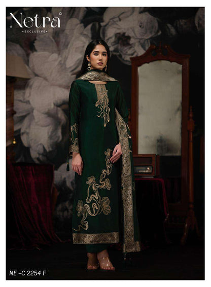 Dhwani Netra Woven Silk Pant Style Suits Wholesaler Gujarat