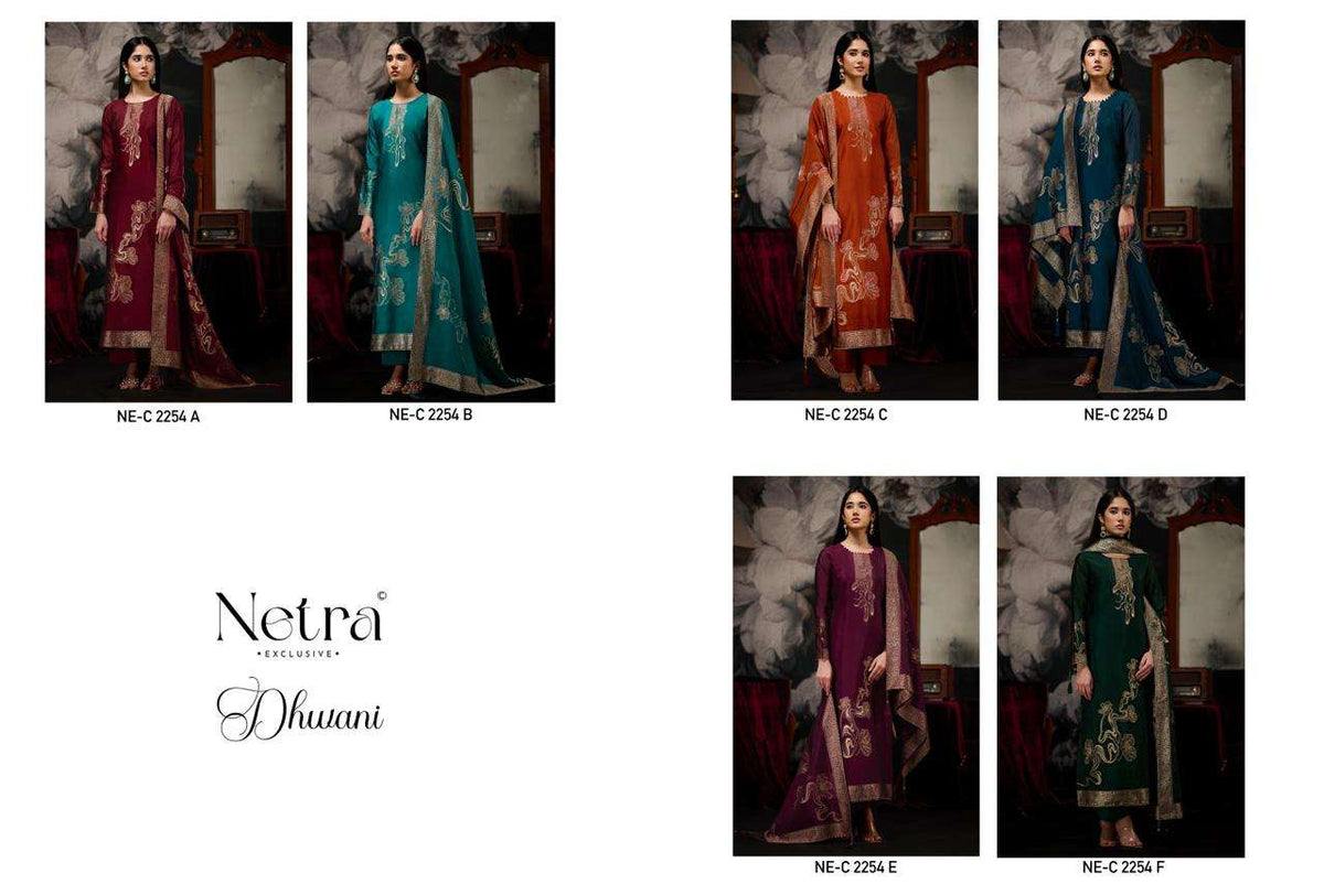 Dhwani Netra Woven Silk Pant Style Suits Wholesaler Gujarat