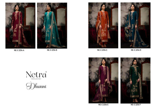 Dhwani Netra Woven Silk Pant Style Suits Wholesaler Gujarat