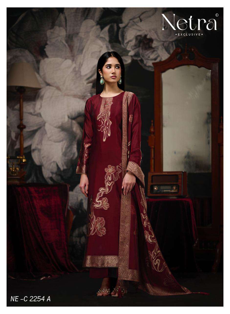 Dhwani Netra Woven Silk Pant Style Suits Wholesaler Gujarat