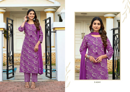Dhwani Subhash Cotton Readymade Pant Style Suits Wholesale