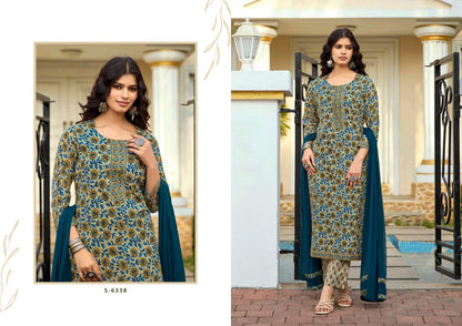 Dhwani Subhash Cotton Readymade Pant Style Suits Wholesale