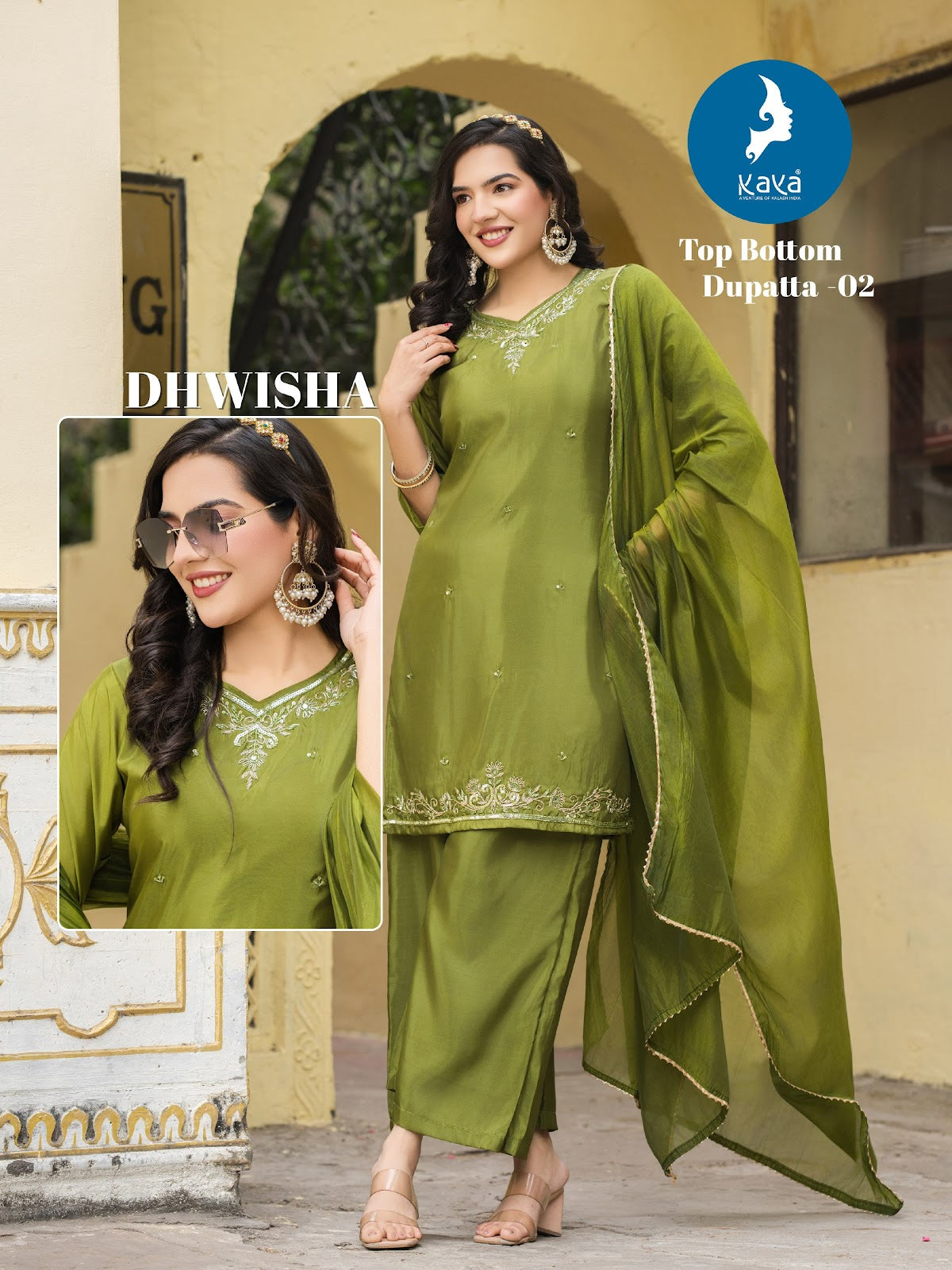 Dhwisha Kaya Readymade Pant Style Suits Exporter India