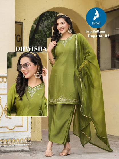 Dhwisha Kaya Readymade Pant Style Suits Exporter India