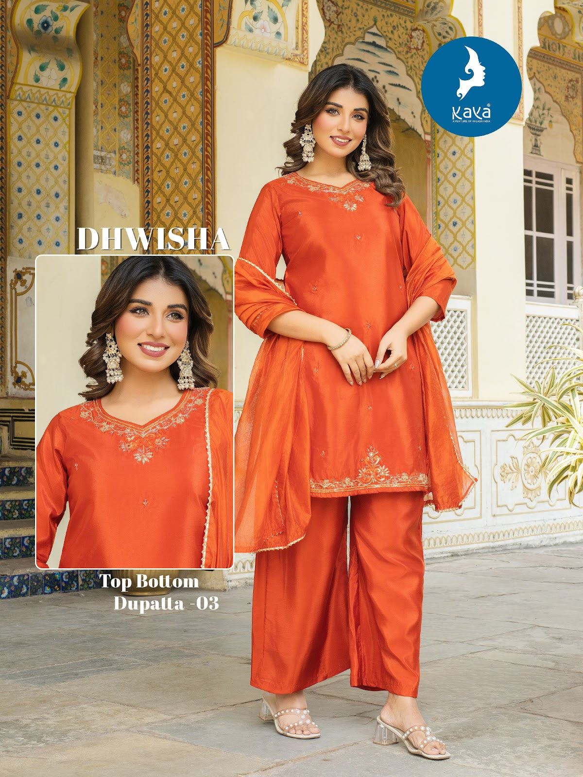 Dhwisha Kaya Readymade Pant Style Suits Exporter India